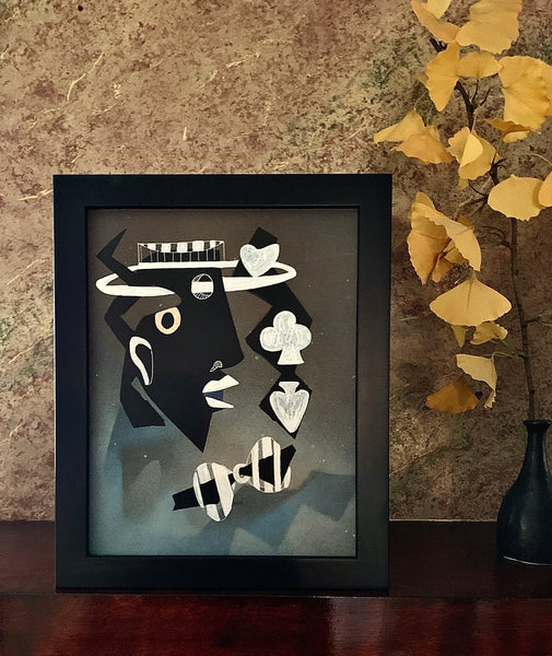 The Lamb Of Broadway by AGA - Stencil, Spray Paint, Acrylic Marker And Pen On Paper - 11x14 Inches.