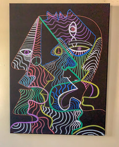 Psychedelic Adore by Aaron Gilbert Arnold - Acrylic On Canvas - 18x24 Inches - August 2020